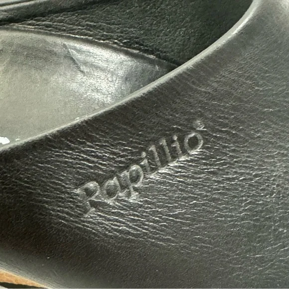 Birkenstock Papillio black leather wedge size 6 narrow - Picture 5 of 8